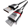 ievonline 3.4A USB cable with LED featuring durable braided design and metal connectors