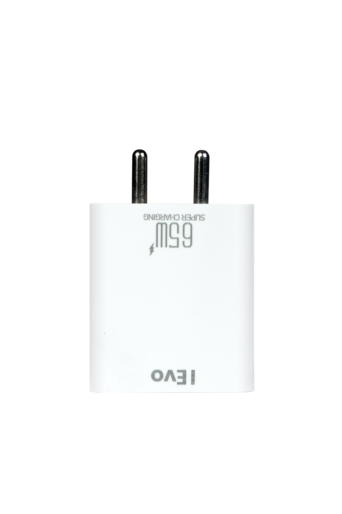 IEVO high speed 65W USB charger white compact wall adapter with dual metal prongs