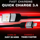 ievonline 3.4A USB lightning cable fast charging with quick charge and durable braided design