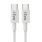 IEVO 30W USB-C charging cable with white connectors and durable design for fast charging