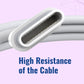 IEVO 30W USB-C charging cable with high resistance and durable design close-up view