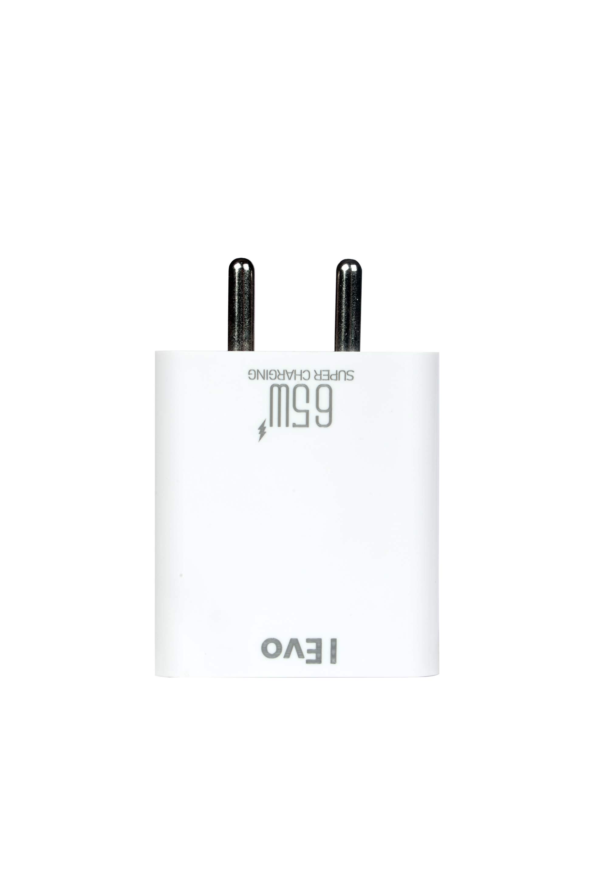 IEVO high speed 65W USB charger white compact wall adapter with dual metal prongs