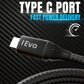PD 64W magnetic USB cable with Type C port for fast power delivery from ievonline